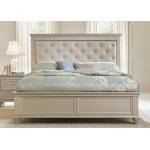Celandine Upholstered Eastern King Bed - Silver